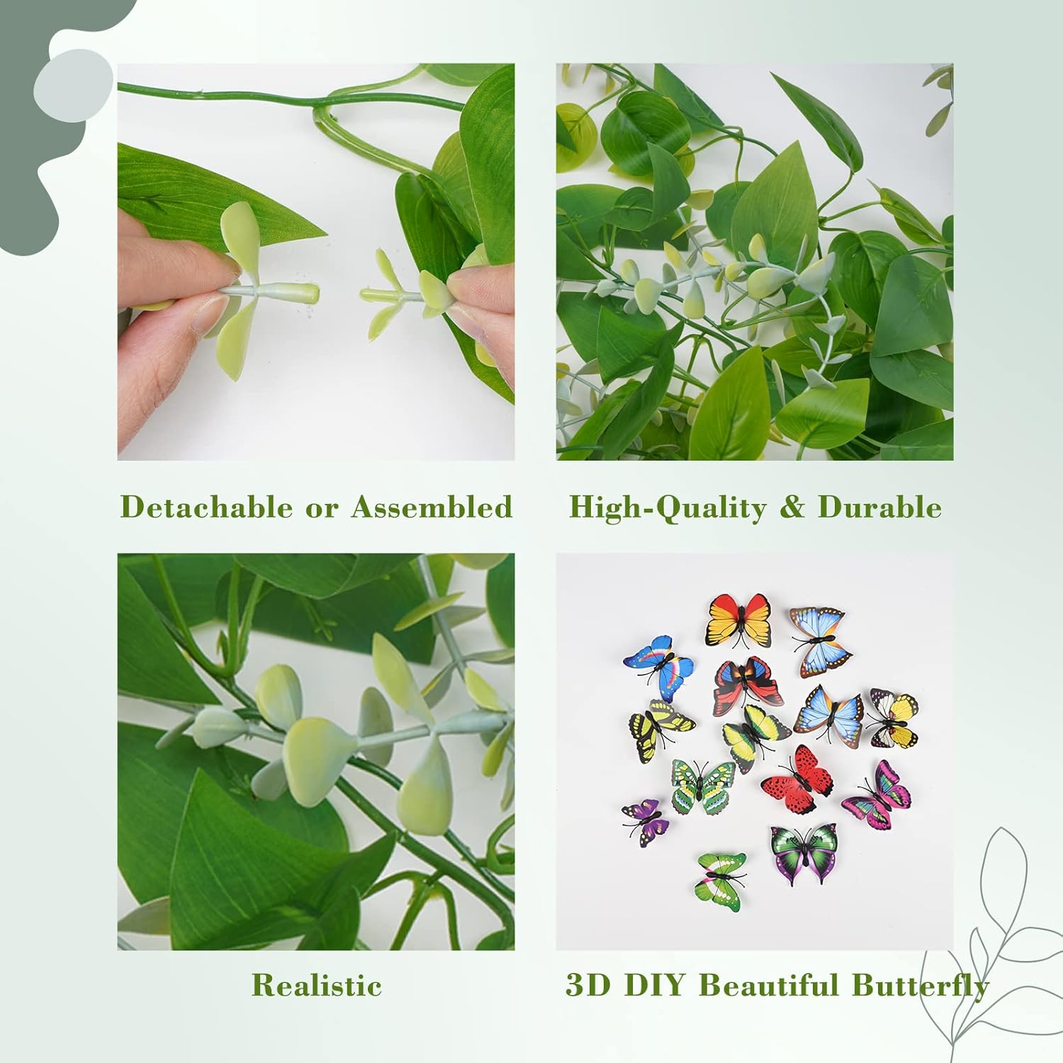 Bloomfinity:  1Pcs Fake Hanging Plants, 9 Branch Artificial Hanging Plant, Lush Faux Pothos Vines for Home Room Wall Shelf Porch Outdoor Indoor Decor (No Baskets)