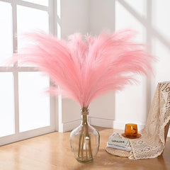 Bloomfinity:  4pcs 43"/3.6 FT Faux Pampas Grass, Pink Tall Pampas Grass for Floor Vase, Boho Artificial Pampas Grass Decor, Fake Pompous Grass Fluffy Vase Filler for Home Room Boho Decor