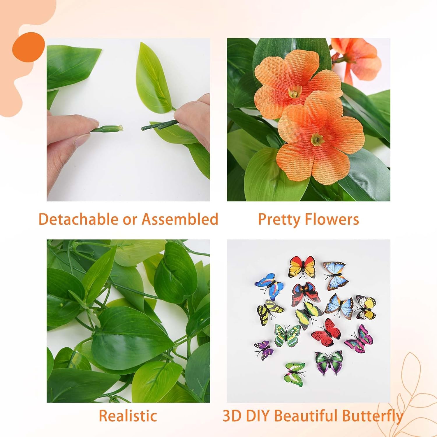 Bloomfinity:  1Pcs Fake Hanging Plants, 9 Branch Artificial Hanging Plant, Lush Faux Pothos Vines for Home Room Wall Shelf Porch Outdoor Indoor Decor (No Baskets)