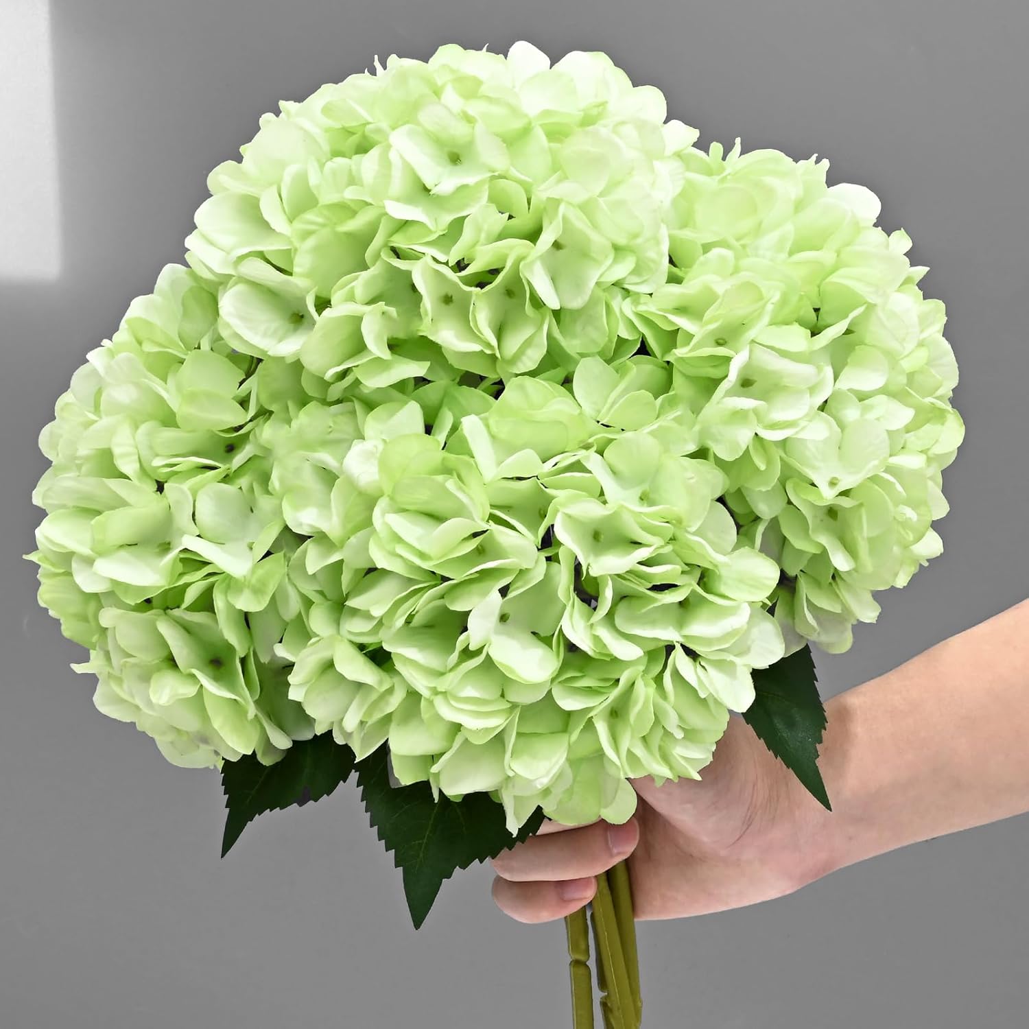 Bloomfinity:  4 Pcs Blue Hydrangea Artificial Flowers with Realistic Stems, 18In Large Fake Blue Flowers, Faux Flower for Home Party Decor Outdoor Wedding Bouquets Table Centerpieces Decoration