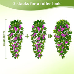 Bloomfinity:  1Pcs Fake Hanging Plants, 9 Branch Artificial Hanging Plant, Lush Faux Pothos Vines for Home Room Wall Shelf Porch Outdoor Indoor Decor (No Baskets)