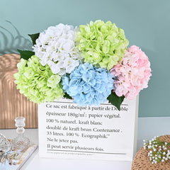Bloomfinity:  4 Pcs Blue Hydrangea Artificial Flowers with Realistic Stems, 18In Large Fake Blue Flowers, Faux Flower for Home Party Decor Outdoor Wedding Bouquets Table Centerpieces Decoration