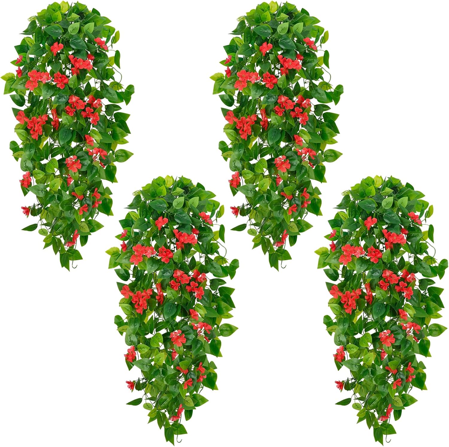 Bloomfinity:  1Pcs Fake Hanging Plants, 9 Branch Artificial Hanging Plant, Lush Faux Pothos Vines for Home Room Wall Shelf Porch Outdoor Indoor Decor (No Baskets)