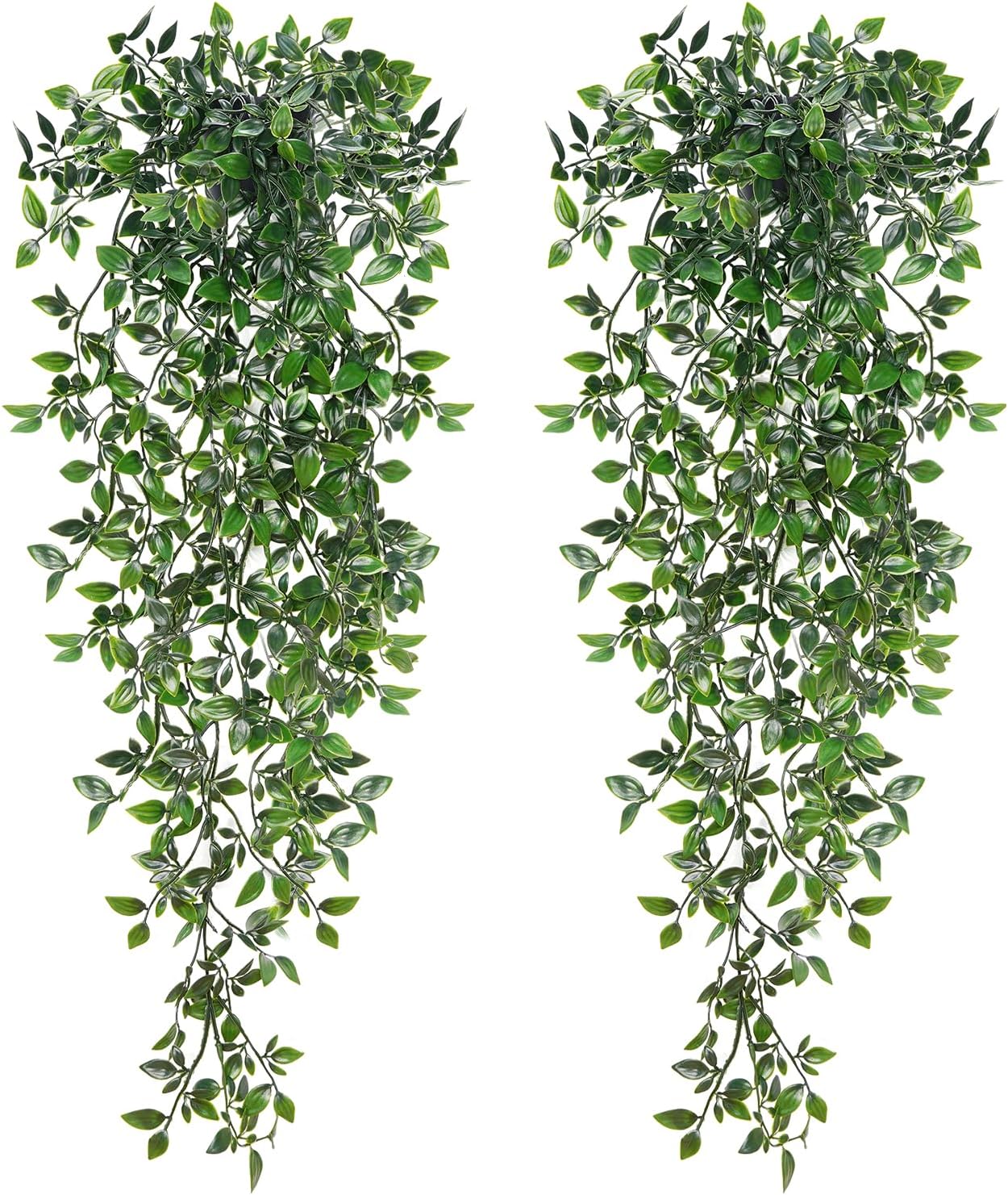 Bloomfinity:  1Pcs Fake Hanging Plants, 9 Branch Artificial Hanging Plant, Lush Faux Pothos Vines for Home Room Wall Shelf Porch Outdoor Indoor Decor (No Baskets)