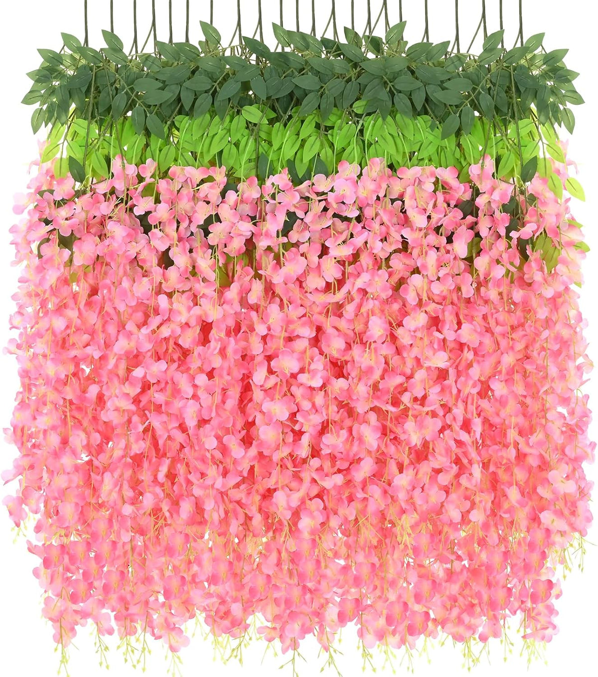 Bloomfinity:  36Pcs White & Purple Fake Wisteria Hanging Flowers, 3.6Ft/Pcs Artificial Wisteria Garland, Hanging Flowers for Wedding Party Home Backdrop Wall Decoration