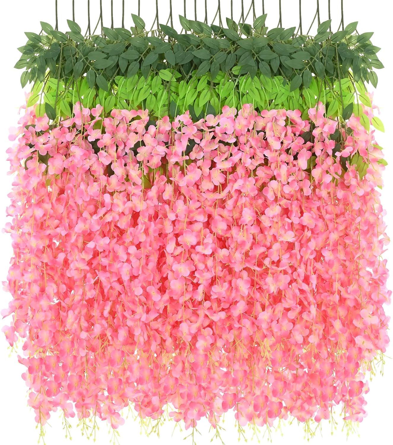 Bloomfinity:  36Pcs White & Purple Fake Wisteria Hanging Flowers, 3.6Ft/Pcs Artificial Wisteria Garland, Hanging Flowers for Wedding Party Home Backdrop Wall Decoration