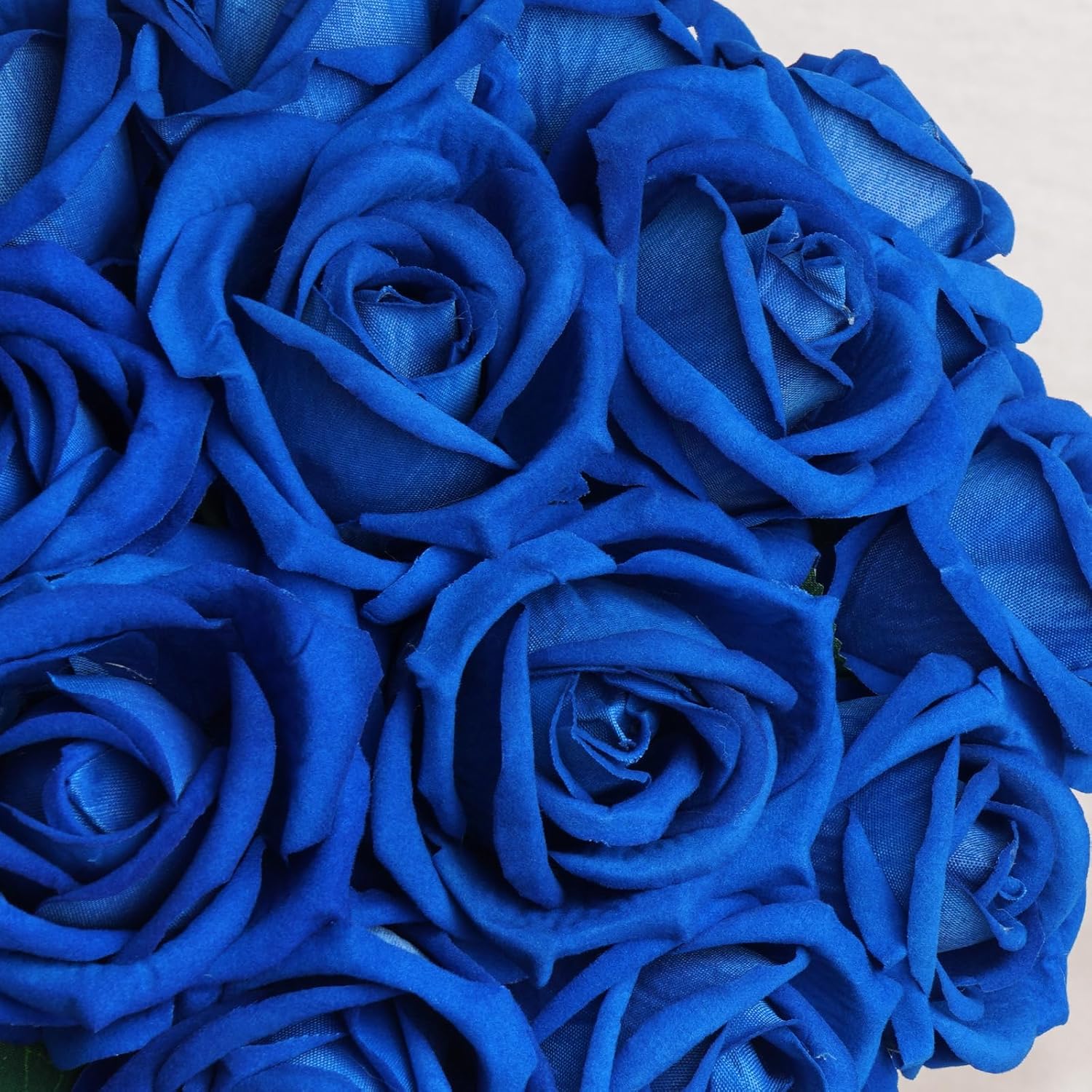 Bloomfinity:  50 Pcs Red Roses Artificial Flowers, Real Touch Velvet Roses Fake Flowers Bulk, Artificial Roses Bouquet with Long Stems Bridal DIY Wedding Party Centerpiece Decorations