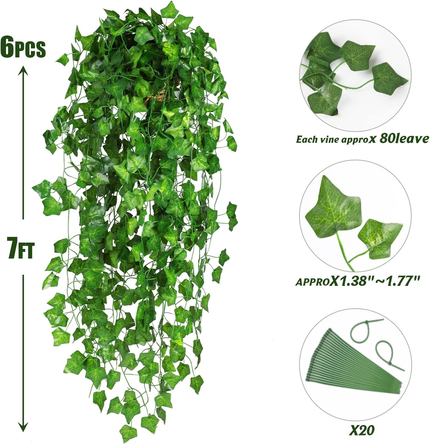Bloomfinity:  12 Strands 84Ft Fake Vines for Bedroom with 33Ft String Lights, Cute Artificial Hanging Ivy Vines with Fake Leaves, Fake Plants for Christmas Party Garden Wall Room Decor