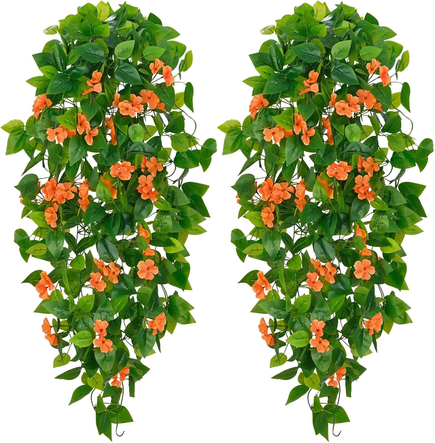 Bloomfinity:  1Pcs Fake Hanging Plants, 9 Branch Artificial Hanging Plant, Lush Faux Pothos Vines for Home Room Wall Shelf Porch Outdoor Indoor Decor (No Baskets)