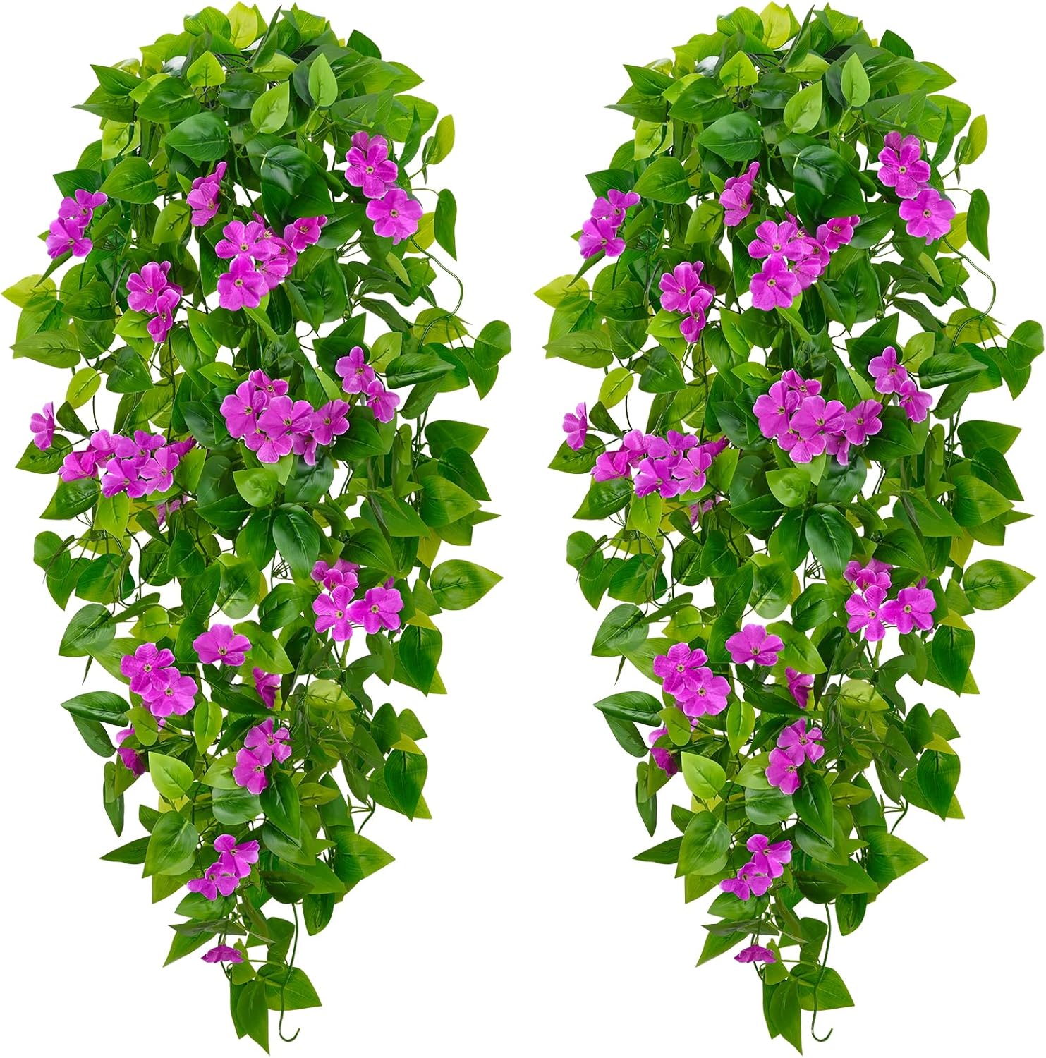 Bloomfinity:  1Pcs Fake Hanging Plants, 9 Branch Artificial Hanging Plant, Lush Faux Pothos Vines for Home Room Wall Shelf Porch Outdoor Indoor Decor (No Baskets)