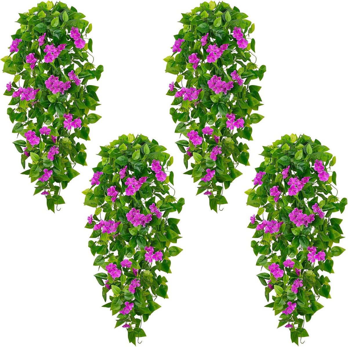 Bloomfinity:  1Pcs Fake Hanging Plants, 9 Branch Artificial Hanging Plant, Lush Faux Pothos Vines for Home Room Wall Shelf Porch Outdoor Indoor Decor (No Baskets)