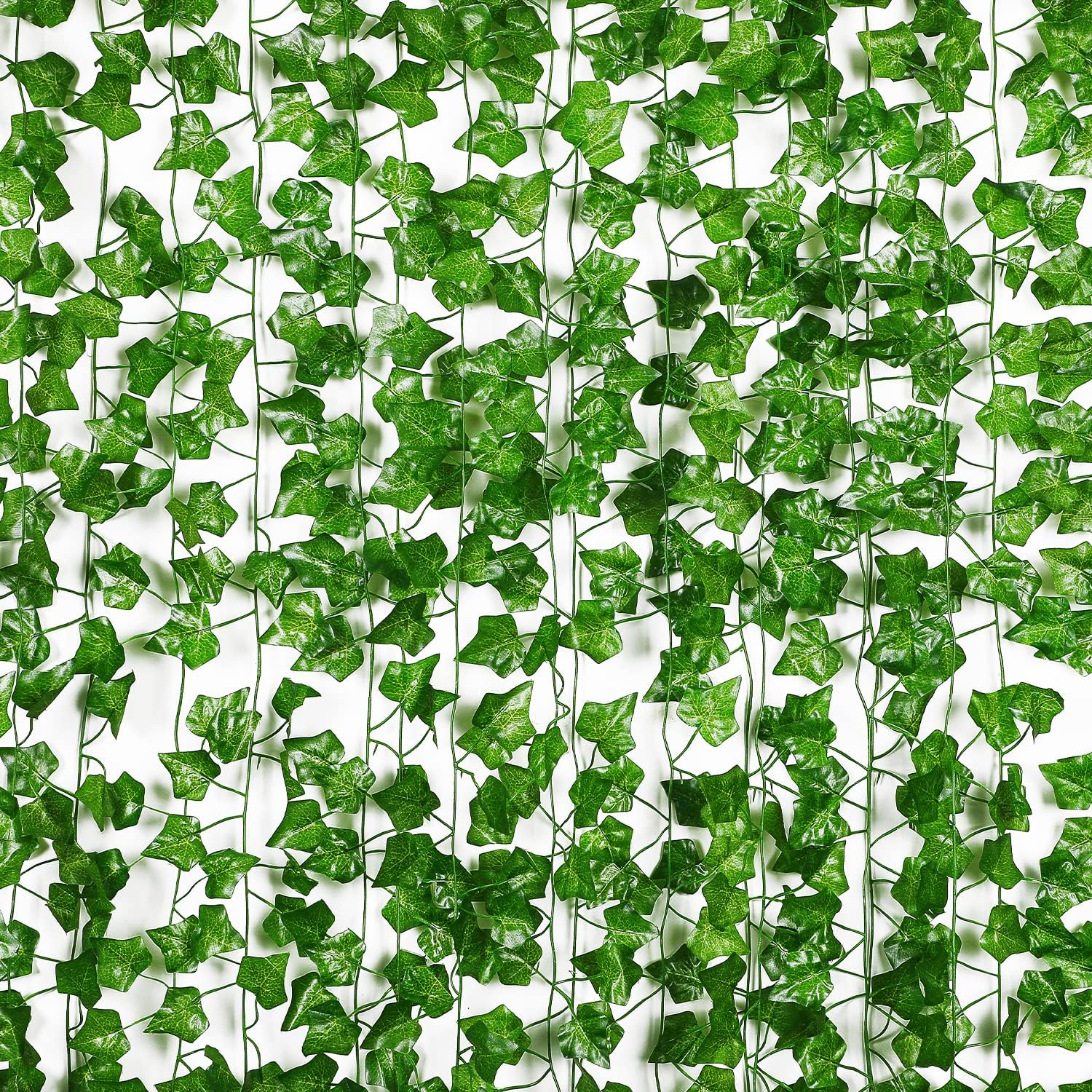 Bloomfinity:  12 Strands 84Ft Fake Vines for Bedroom with 33Ft String Lights, Cute Artificial Hanging Ivy Vines with Fake Leaves, Fake Plants for Christmas Party Garden Wall Room Decor
