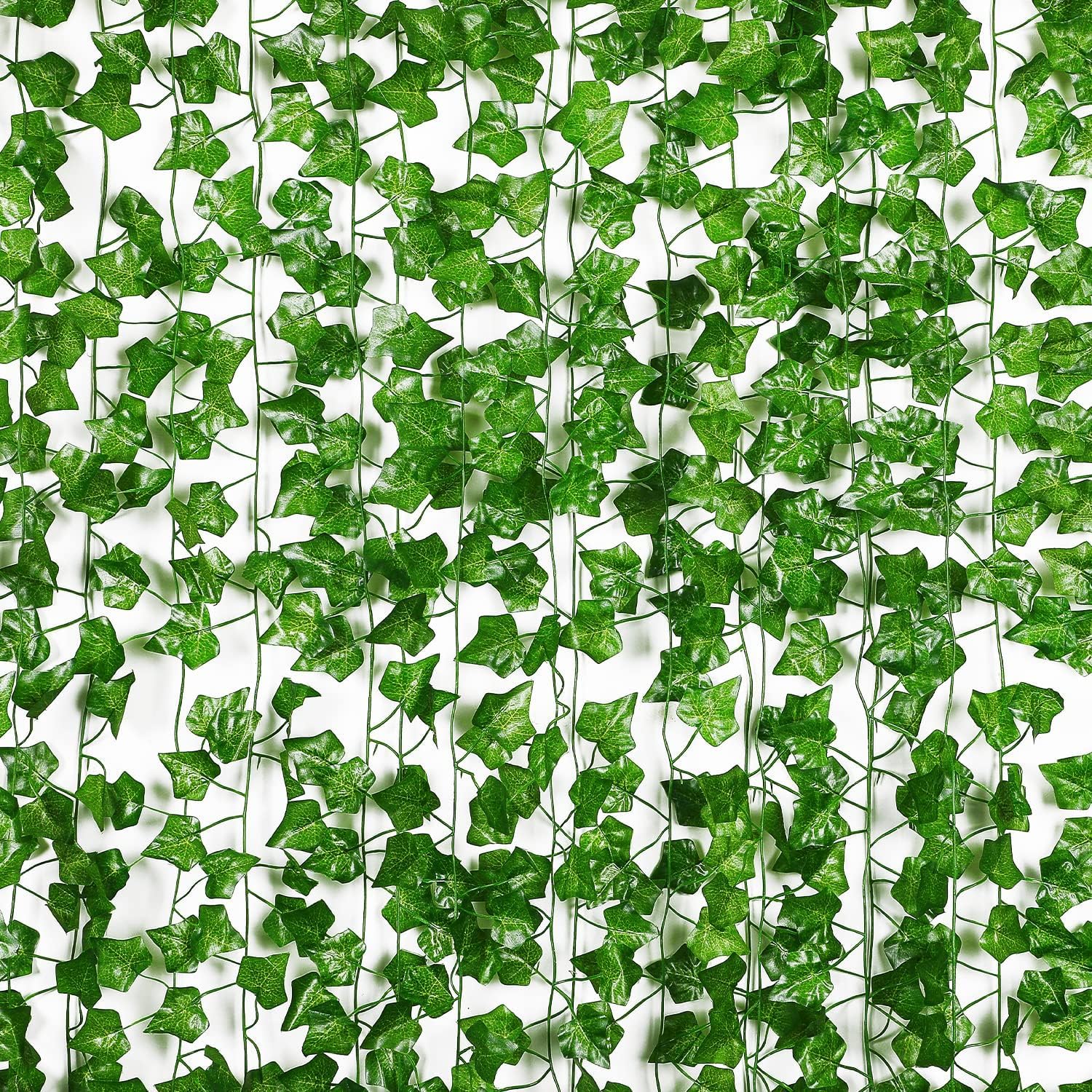 Bloomfinity:  12 Strands 84Ft Fake Vines for Bedroom with 33Ft String Lights, Cute Artificial Hanging Ivy Vines with Fake Leaves, Fake Plants for Christmas Party Garden Wall Room Decor